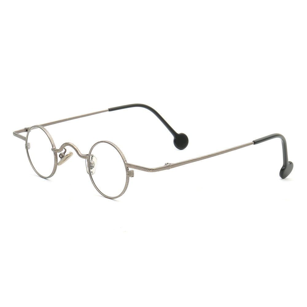silver retro metal spectacles for women