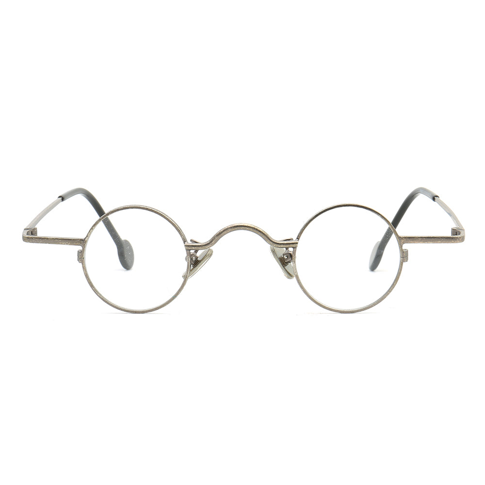 vintage round metal eyewear frames silver