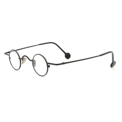 black round eyeglass frames metal