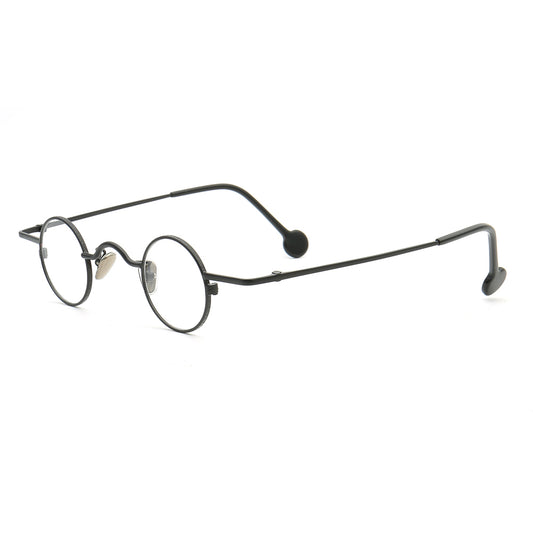 black round eyeglass frames metal