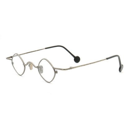 A pair of shield shaped retro eyeglasses frames