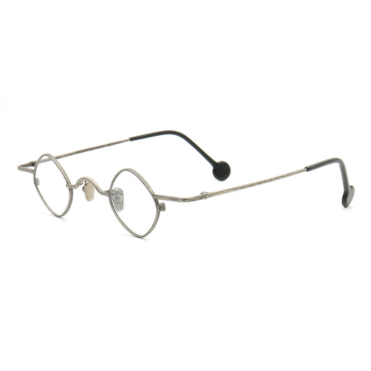 A pair of shield shaped retro eyeglasses frames