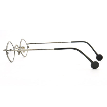 Temples of retro style metal eyeglass frames