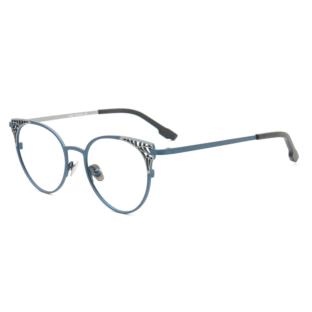 Helena | Stylish Titanium Cat Eye Glasses For Women | Modern Multicolored Eyewear Frames