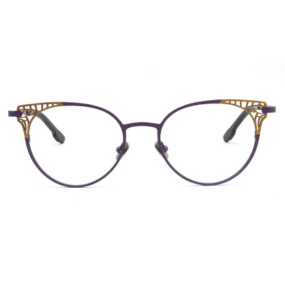 Helena | Stylish Titanium Cat Eye Glasses For Women | Modern Multicolored Eyewear Frames