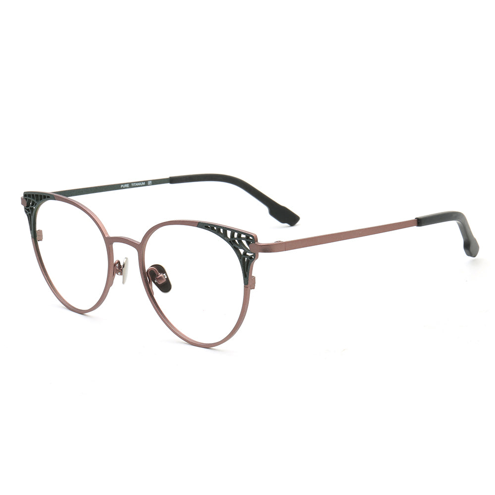 Helena | Stylish Titanium Cat Eye Glasses For Women | Modern Multicolored Eyewear Frames
