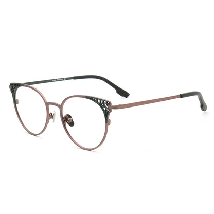 Helena | Stylish Titanium Cat Eye Glasses For Women | Modern Multicolored Eyewear Frames