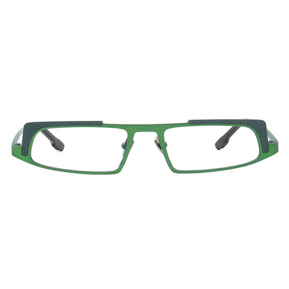 Vernon | Montures de lunettes rectangulaires élégantes en titane | Lunettes modernes à monture complète bicolore