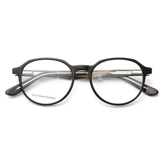 Black round full rim eyeglasses frames