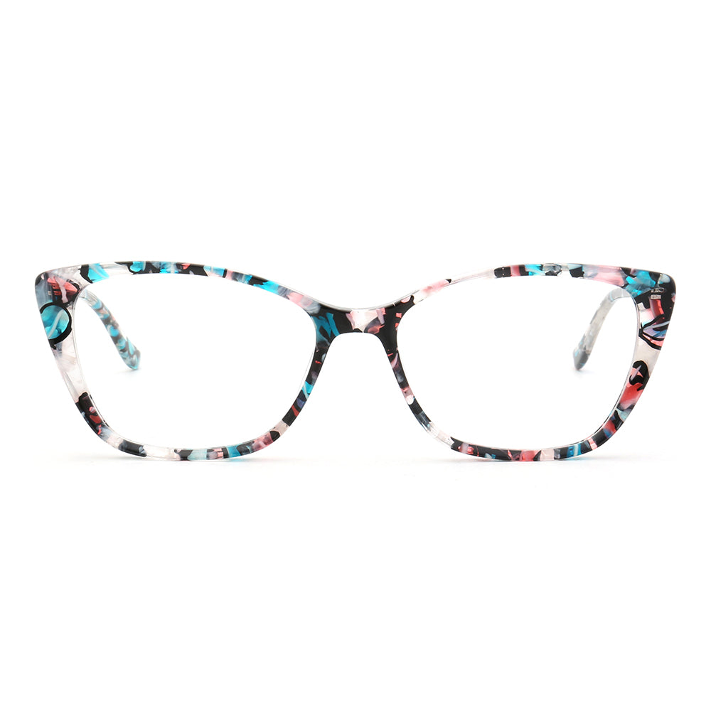 Charlotte | Patterned Acetate Cat Eye Glasses For Women | Colorful Tortoise  Shell Eyewear Frames