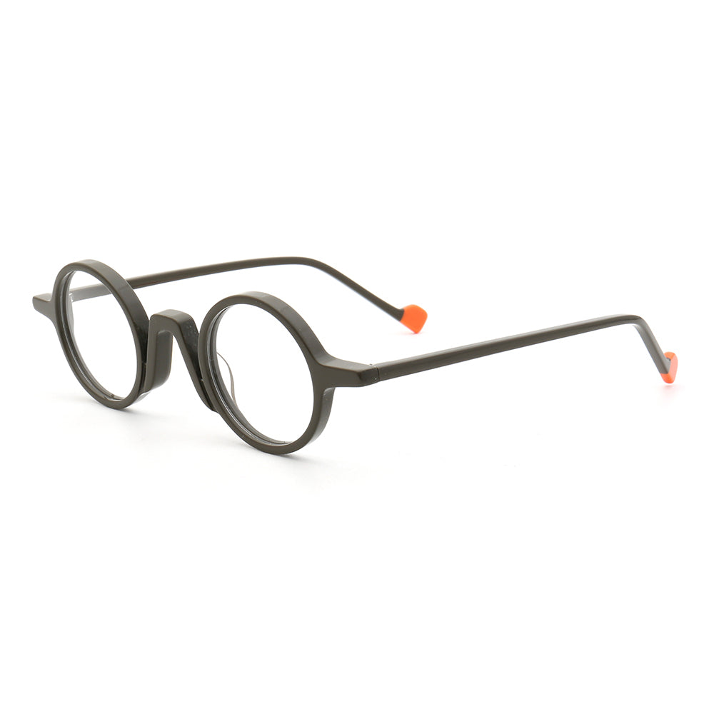 Dark colored round eyeglasses