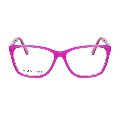 Front view of pink full rim acetate eyeglasses for women