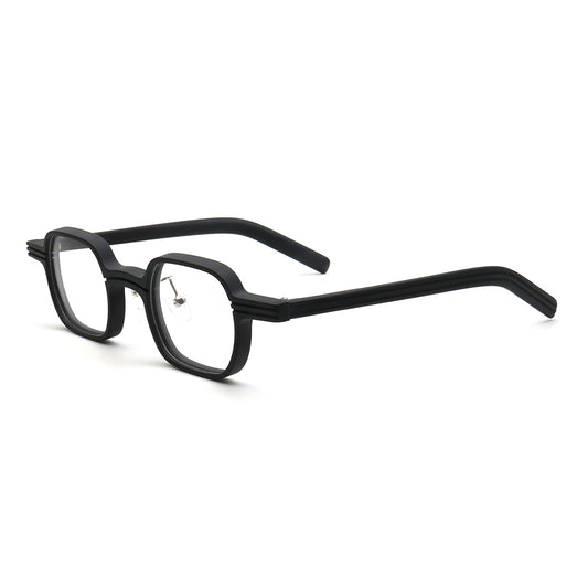 Black square full rim eyeglasses