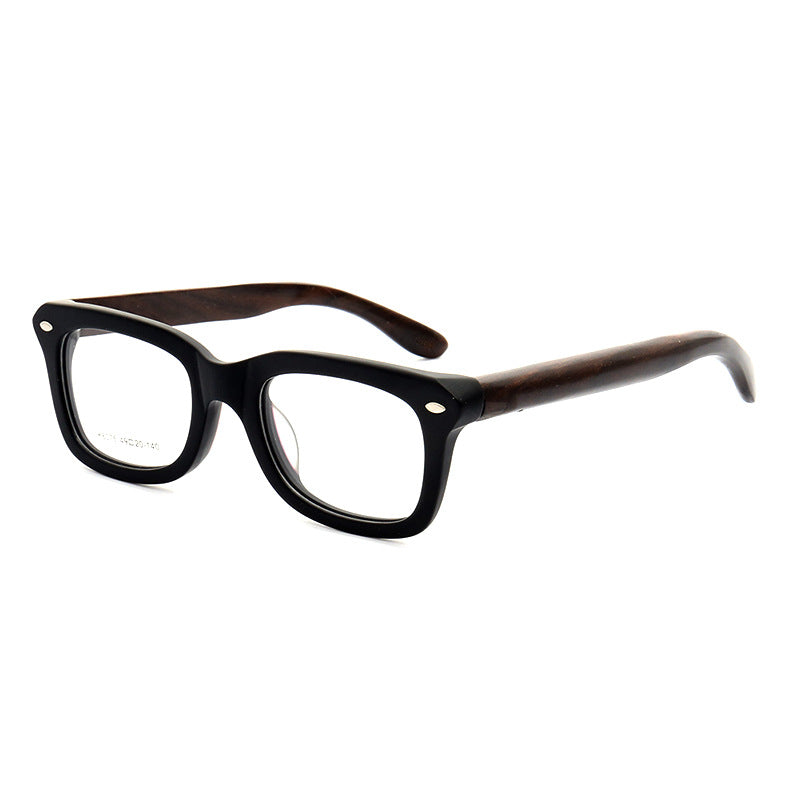 Full Rim Style Frame Walker | Full Rim Square Wooden Eyeglasses | Modern Acetate Frame w/ W ...