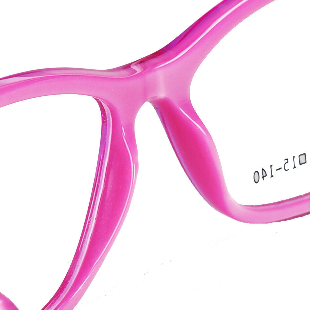 Bridge piece of pink full rim acetate glasses for women
