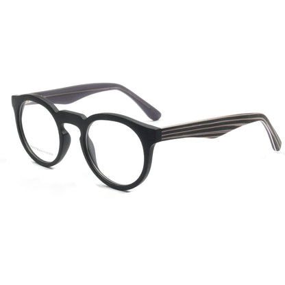 Black round nerd eyeglass frames