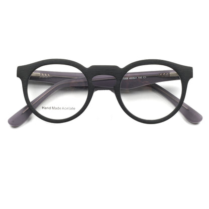 Front view of black round nerd eyeglasses