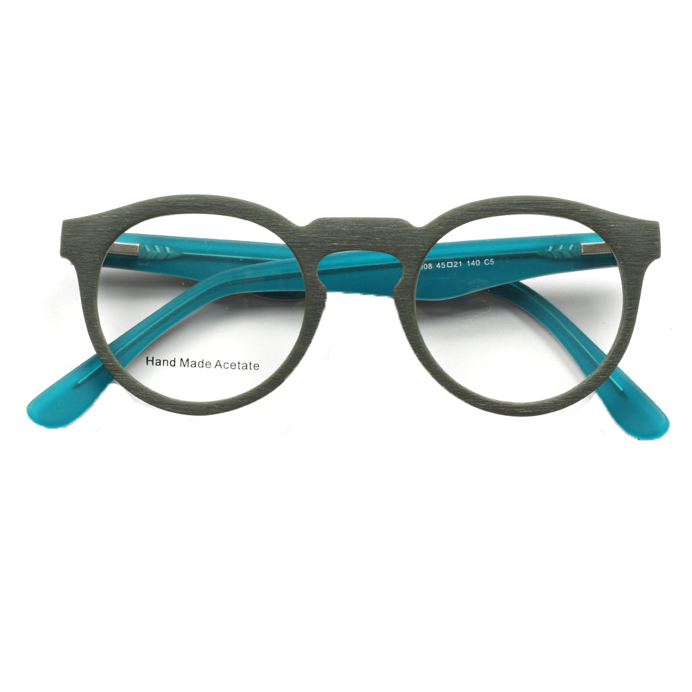 Aqua colored retro nerd eyeglasses
