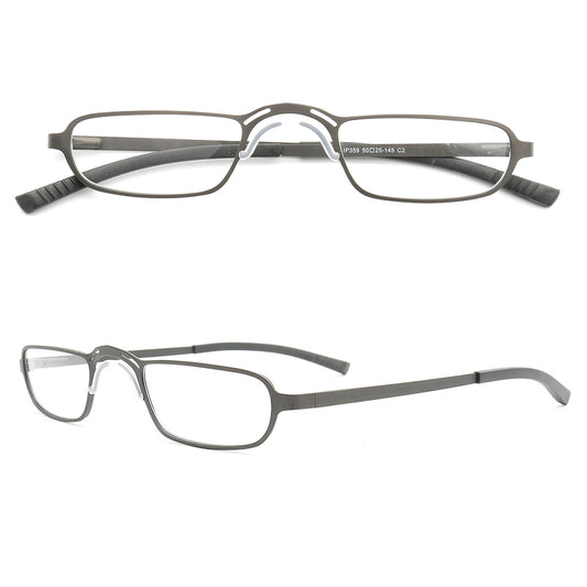 Yukon | Rectangular Full Rim Metal Eyeglass Frames | Lightweight Modern Business Glasses