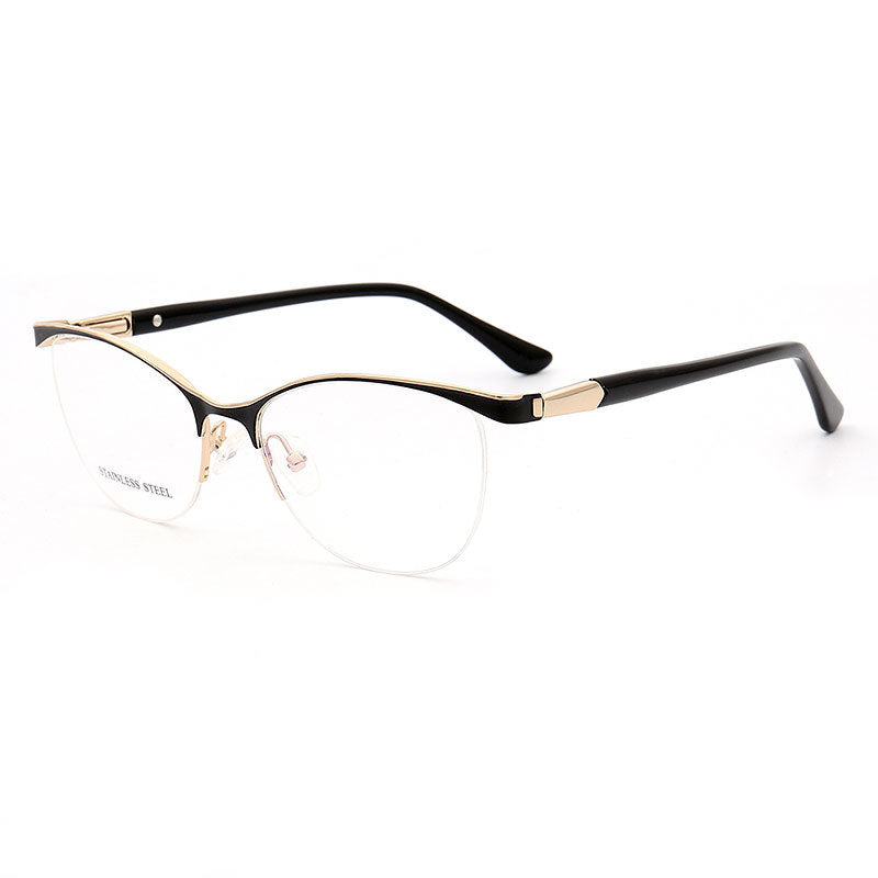 Regina | Half Rim Stainless Steel Eyeglasses For Women  display picture 1