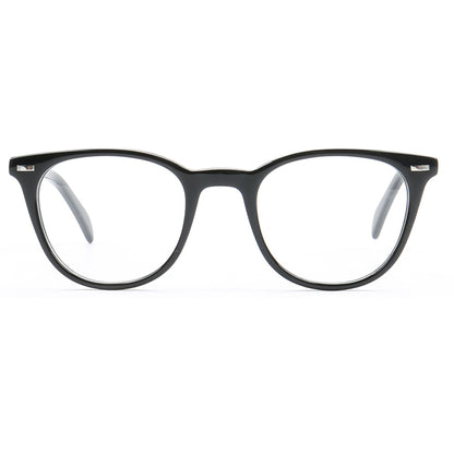 Black full rim glossy acetate glasses frames