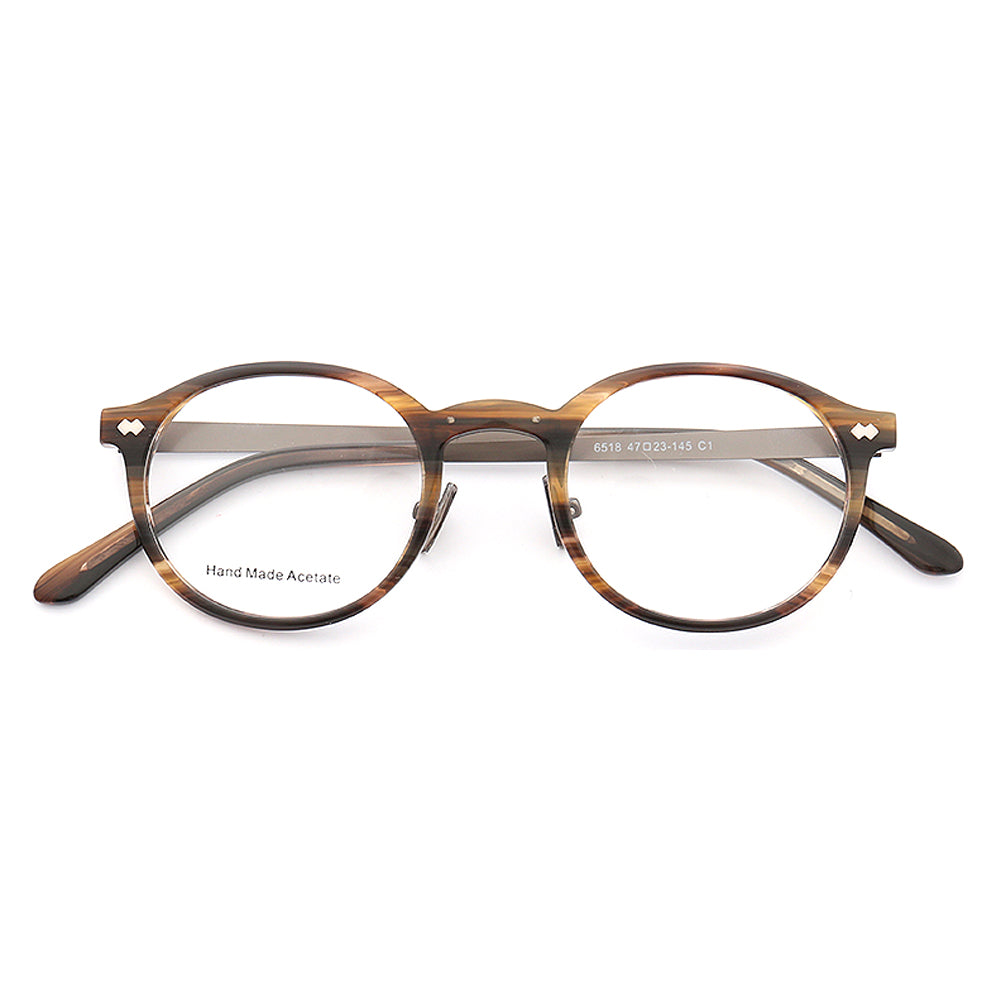 Full Rim Style Frame Durham | Composite Acetate & Metal Eyeglasses | Round Full Rim Frame w ...