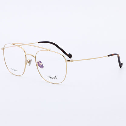 Sergio | Old School Titanium Eyeglasses | 80s Flat Top Frame For Men & Women