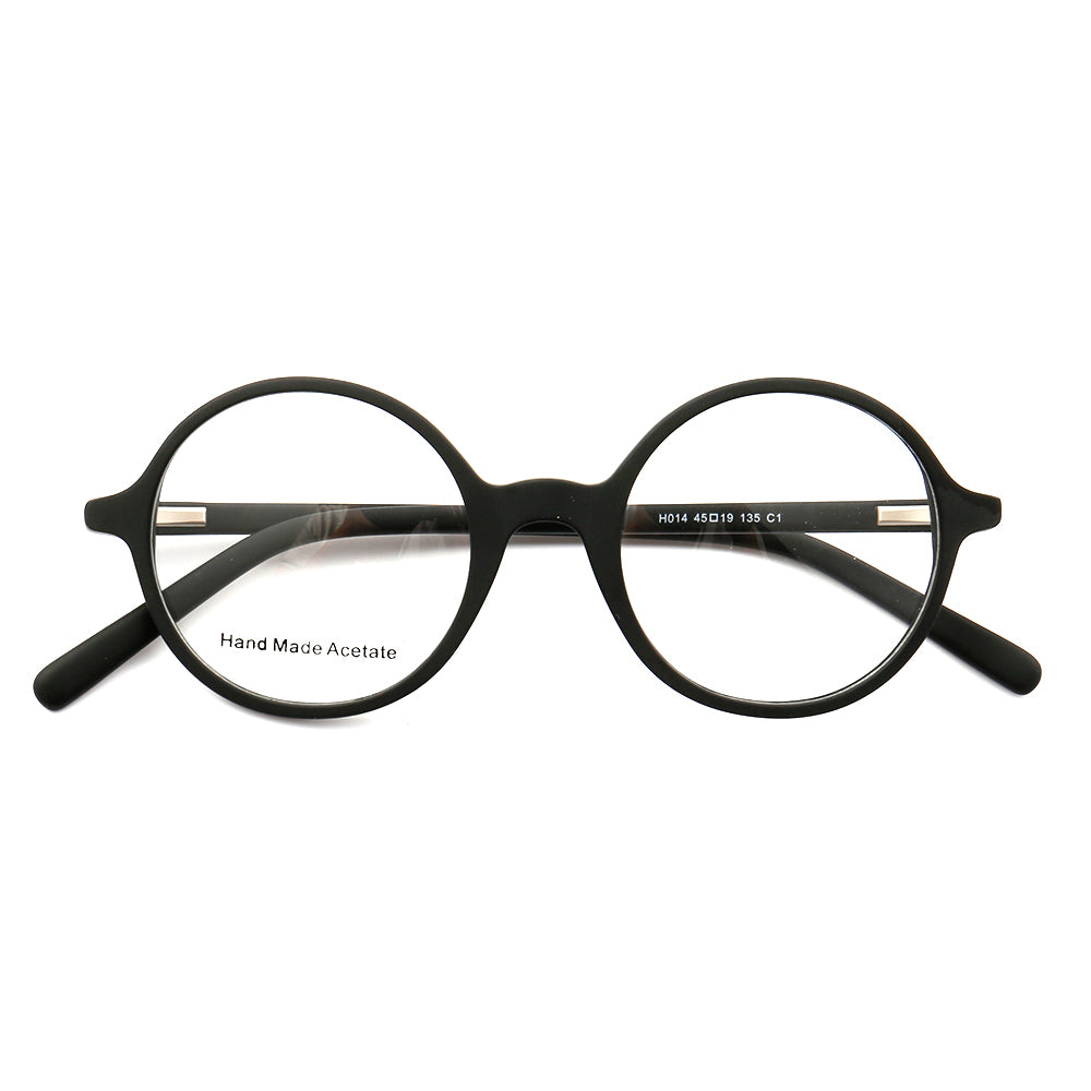 Midnight | Patterned Acetate Eyeglasses For Men & Women | Retro Round Full Rim Glasses Frames