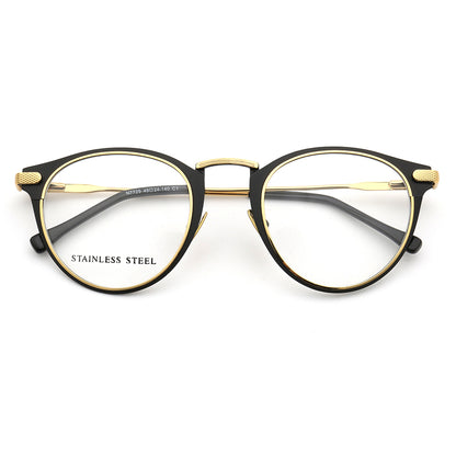 tate | Anteojos redondos vintage de acero inoxidable para hombres y mujeres | Monturas de gafas modernas y ligeras.