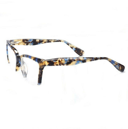 Isabelle | Lunettes œil de chat à demi-jante pour femmes | Modèle moderne de carapace de tortue semi-sans monture