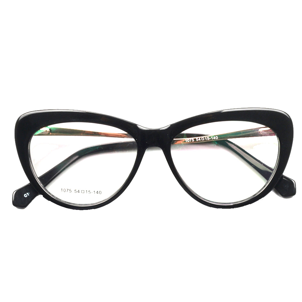 Lynwood | Cat Eye Glasses For Women w/ Tortoise Shell Pattern | Acetate Frame w/ Metal Temples