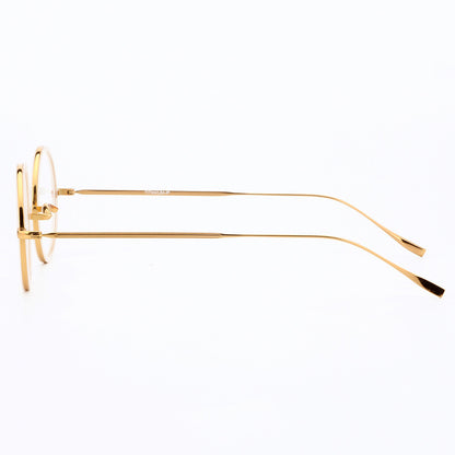Armonía | Anteojos redondos vintage de titanio | Diseño liviano con acetato estampado