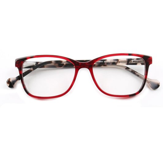 Red tortoise shell full rim eyeglasses