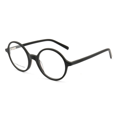 Midnight | Patterned Acetate Eyeglasses For Men & Women | Retro Round Full Rim Glasses Frames
