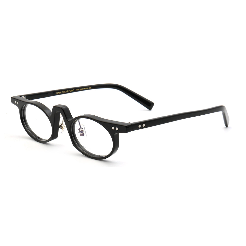 A pair of retro oval eyeglasses