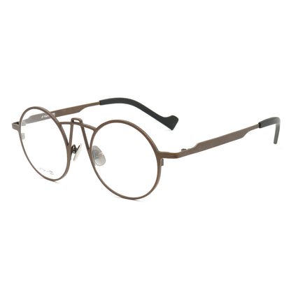 Side view of bronze punk style 80s glasses