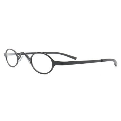 Harlow | Monturas de anteojos de negocios de forma ovalada | Gafas unisex modernas de metal.