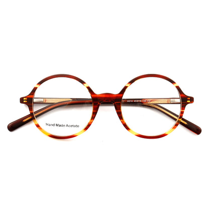 Midnight | Patterned Acetate Eyeglasses For Men & Women | Retro Round Full Rim Glasses Frames
