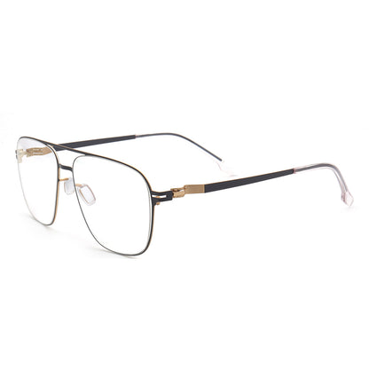 Side view of 80s style metal eyeglass frames