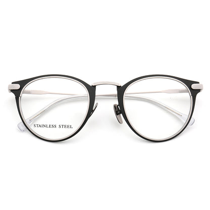 tate | Anteojos redondos vintage de acero inoxidable para hombres y mujeres | Monturas de gafas modernas y ligeras.