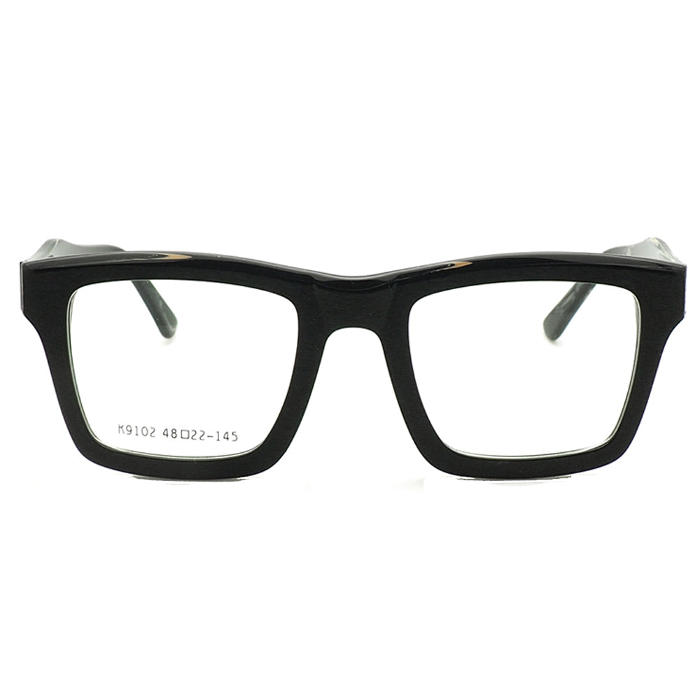 Black oversized square eyeglass frames