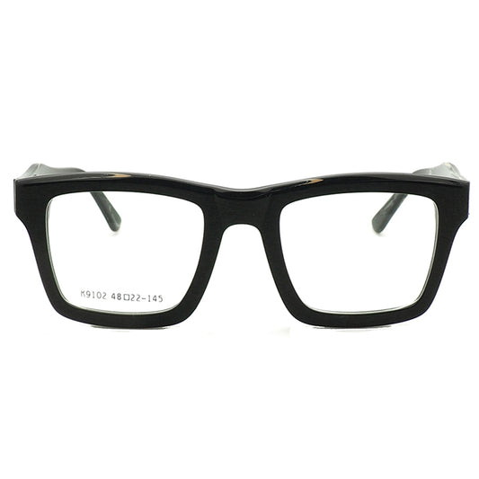 Black oversized square eyeglass frames