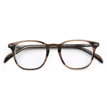 Brown multicolor full rim acetate eyeglasses