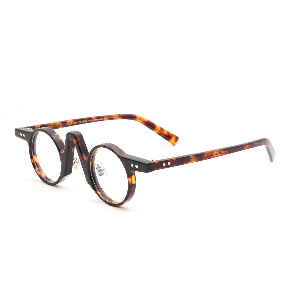 a pair of round retro tortoise eyeglasses