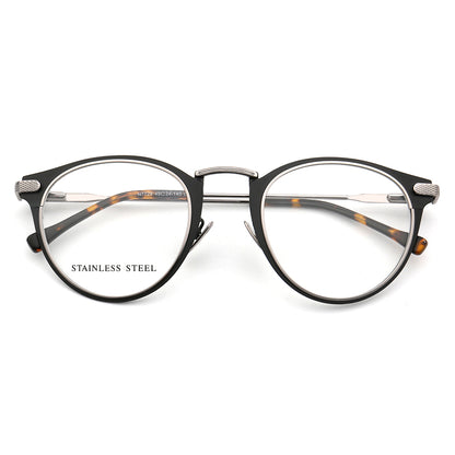 tate | Anteojos redondos vintage de acero inoxidable para hombres y mujeres | Monturas de gafas modernas y ligeras.
