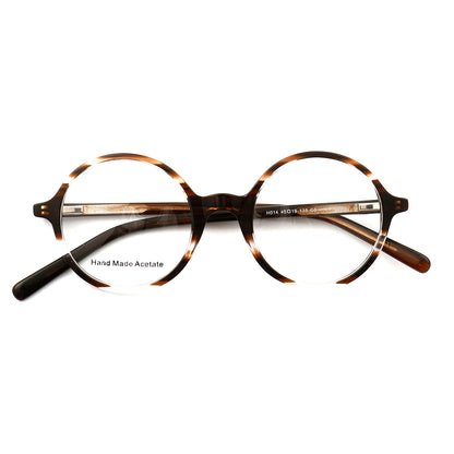 Midnight | Patterned Acetate Eyeglasses For Men & Women | Retro Round Full Rim Glasses Frames