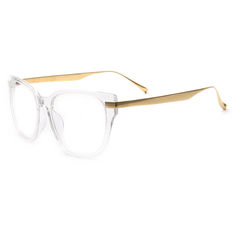 Side view of transparent titanium full rim glasses
