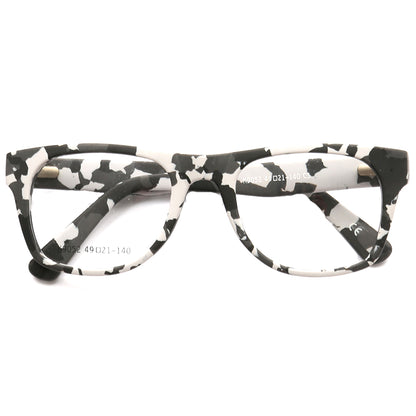 Black and white camo glasses frames