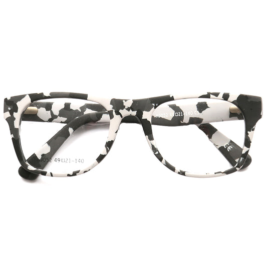 Black and white camo glasses frames