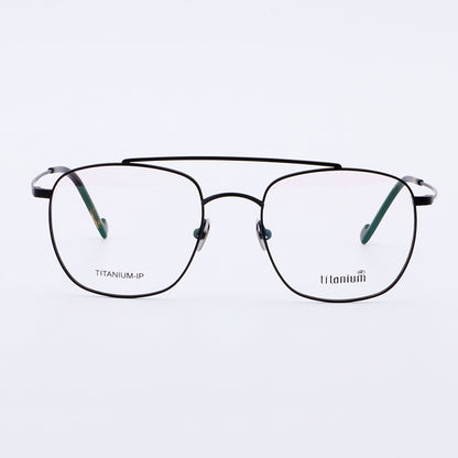 Sergio | Old School Titanium Eyeglasses | 80s Flat Top Frame For Men & Women
